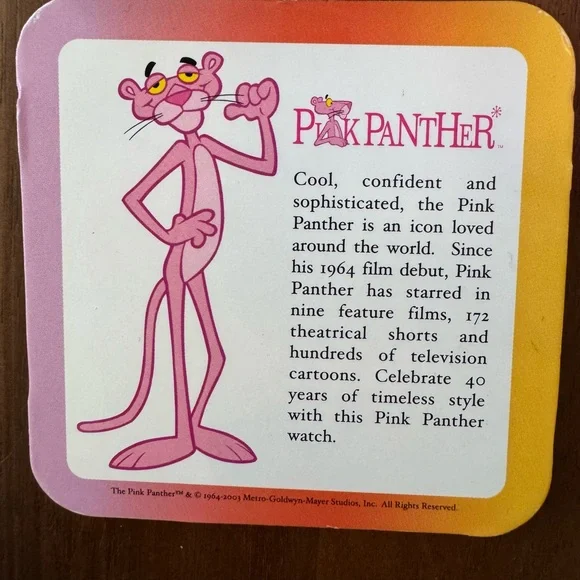 MGM Pink Panther Watch with Tin - Picture 3 of 9